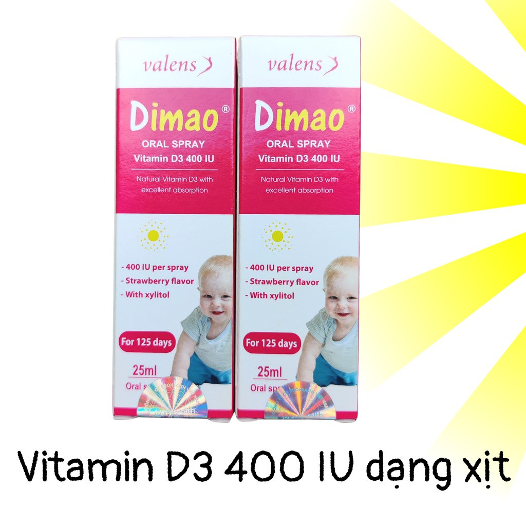 Dimao Vitamin D3 Dạng Xịt Dimao 400 IU Tiện Dụng, Hiệu Quả, Kinh Tế