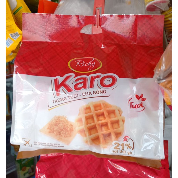 Bánh Karo Richy trứng tươi chà bông sợi gà 156g