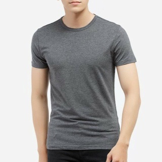 Áo phông nam ngắn tay trơn cổ tròn vải cotton mềm co giãn