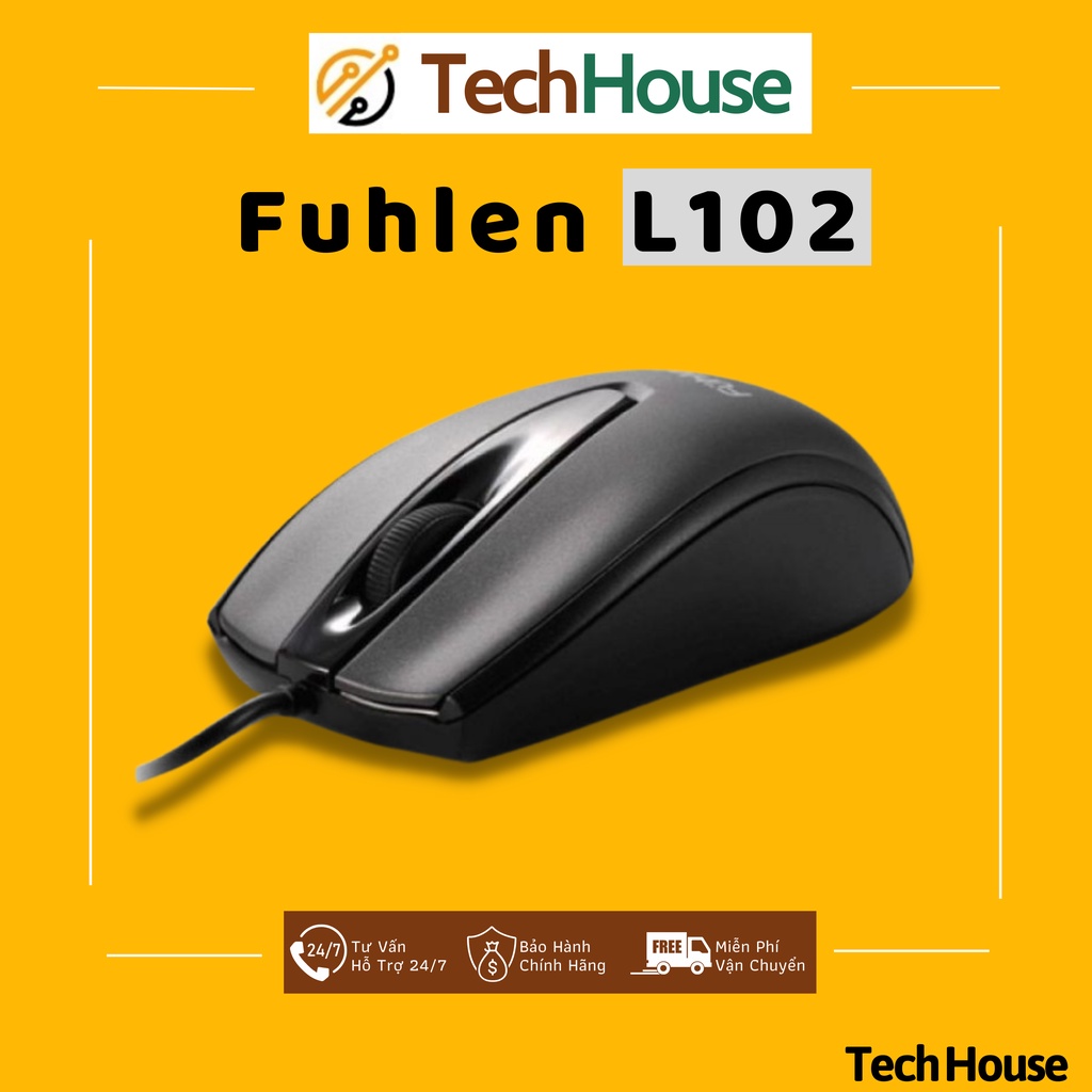 Chuột có dây Fuhlen L102 kết Nối Cổng USB bền đẹp CHÍNH HÃNG - Bảo hành 12 tháng