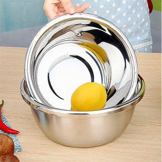 [INOX - 24 CM] Thau Sâu Inox 304 Hàng Cao Cấp size 24cm
