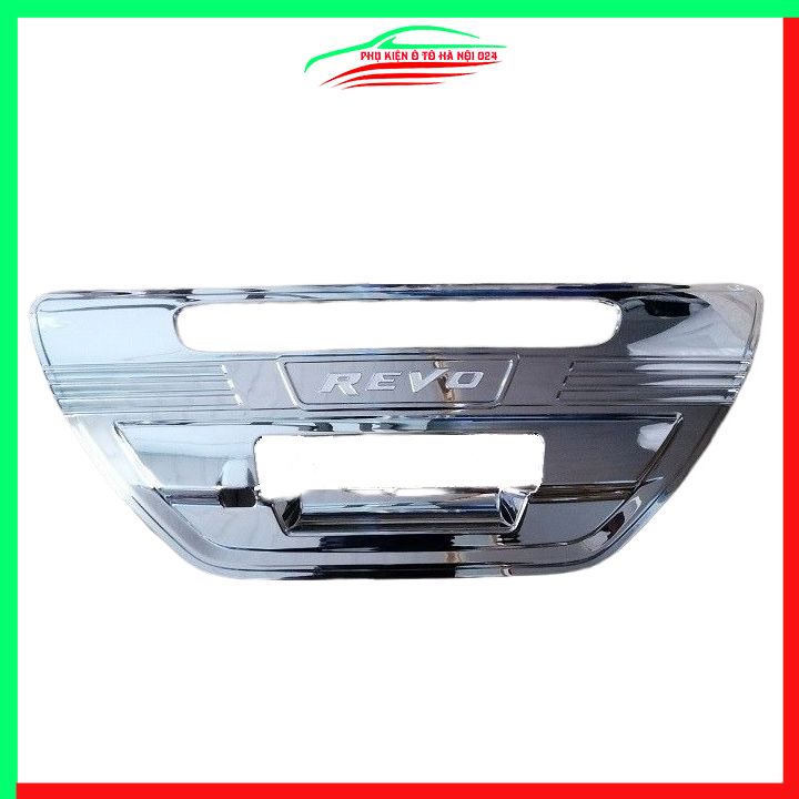 Ốp tay mở cốp mạ Hilux Revo 2016-2021 hai màu đen bạc (mạ crom) trang trí xe chống va đập hiệu quả