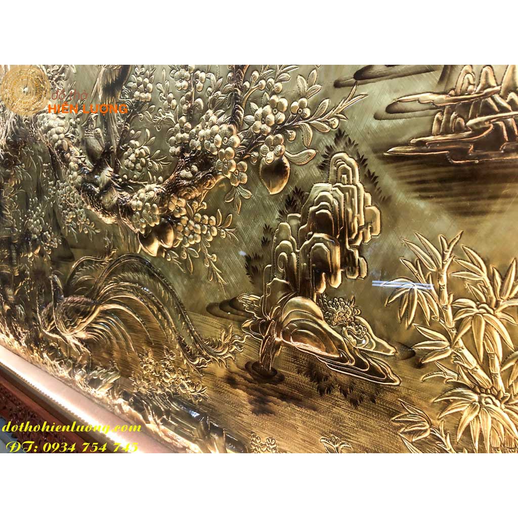 Tranh Vinh Hoa Phú Quý Giả Cổ DxR: 2.3m x 1.2m - Tranh Treo Phòng Khách