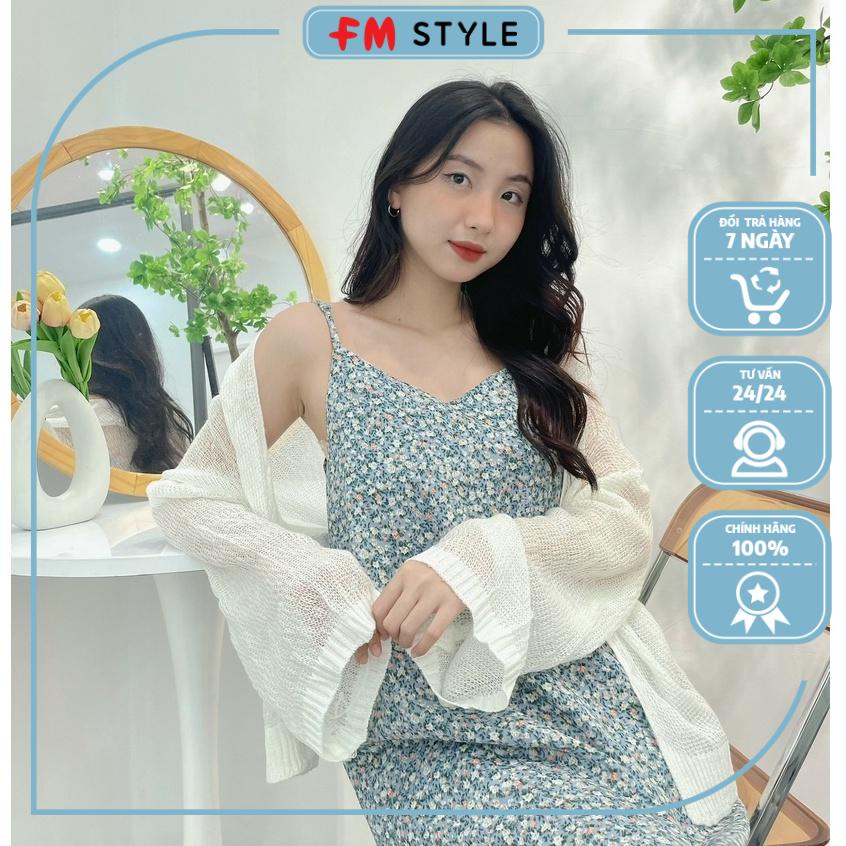 Áo cardigan len mỏng phong cách hàn quốc fmstyle, áo khoác nữ cardigan form rộng dài tay | Fmstyle S