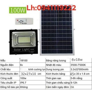 đèn năng lượng mặt trời 100w abs