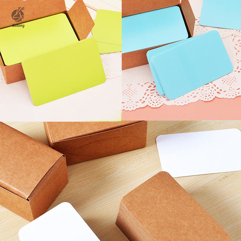 Set 100 thẻ giấy thủ công phong cách cổ điển 8.9x5.2cm dành cho làm thiệp DIY