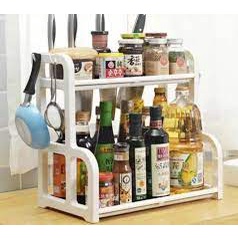 Kệ đựng gia vị 2 tầng, kệ đựng vật dụng nhà bếp tiện lợi