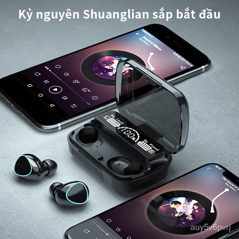 Giao Hàng Nhanh ChóngTai nghe Bluetooth M10 sử dụng 2 tai 5.1TWS không dây phong cách thể thao cao cấp không thấm nước