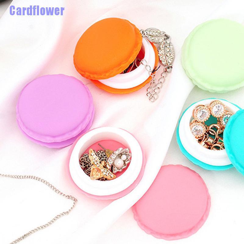 Hộp đựng trang sức mini hình bánh macaron màu sắc ngọt ngào đáng yêu