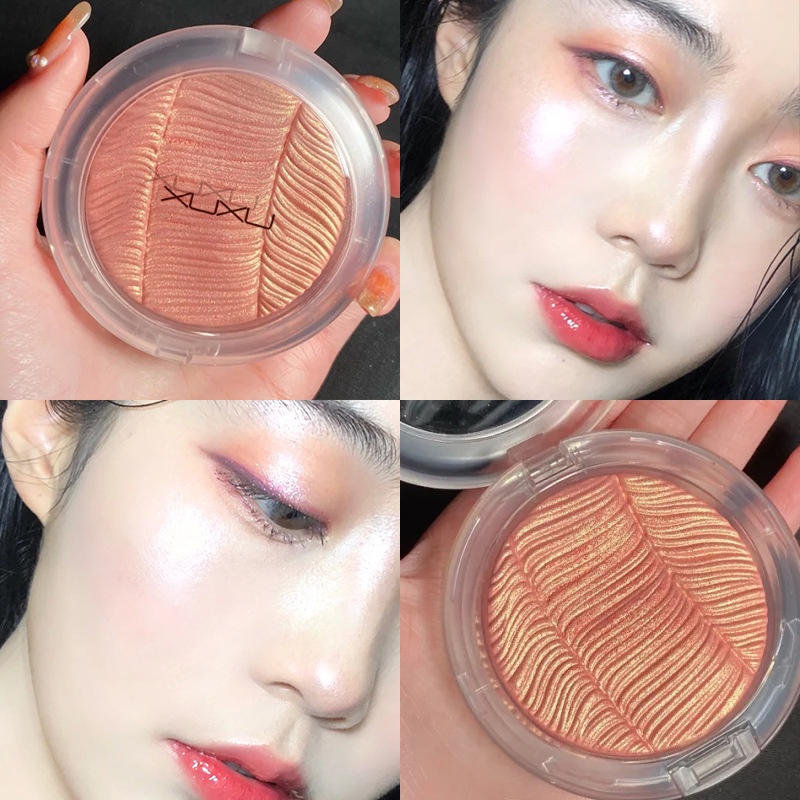 XUXU Sunshine Peach Highlighter Repairing Palette Glittering Face Natural Blush Repairing Makeup