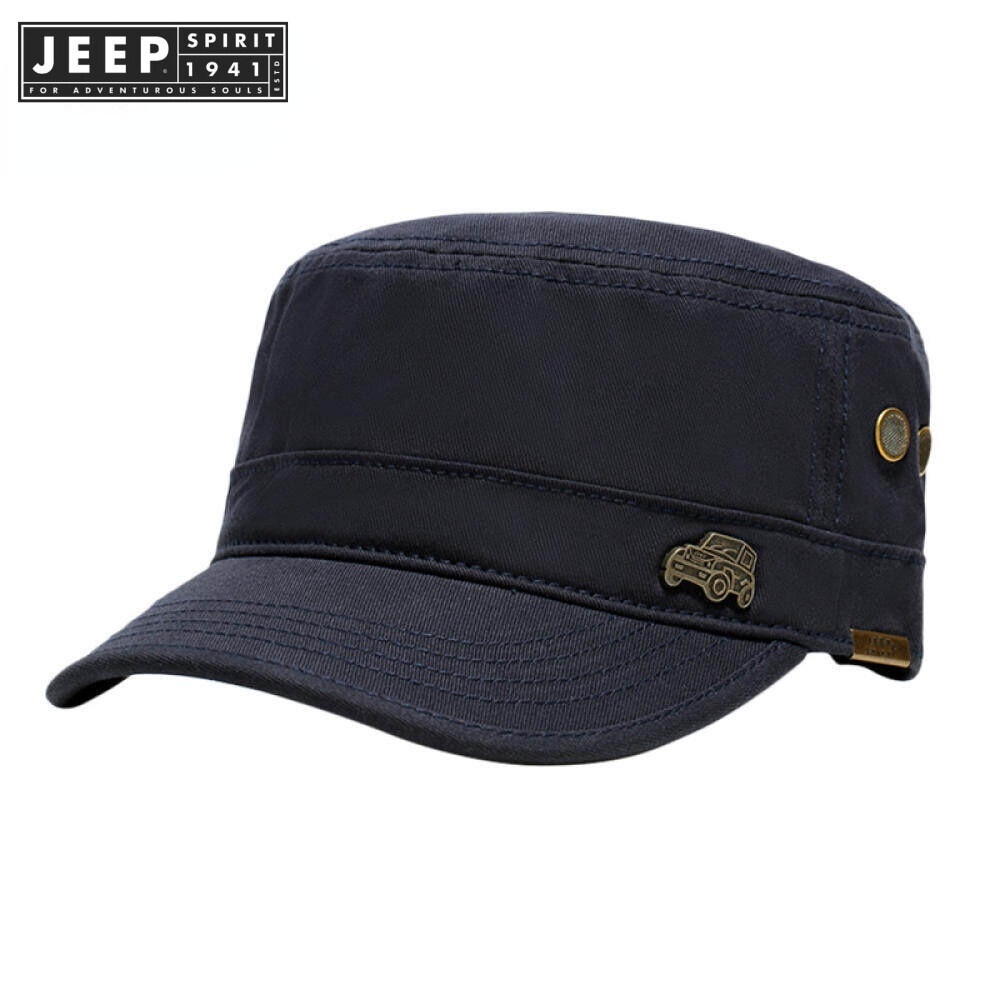 JEEP SPIRIT 1941 ESTD Mũ cho nam giới Authentic High end Thương hiệu cao cấp giải trí của nam giới Quầy mũ phẳng mùa hè
