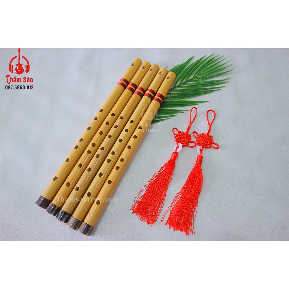 SÁO DỌC Chuẩn Âm C5 Nạm Ngọc - Shop Sáo Trúc Thắm Sáo
