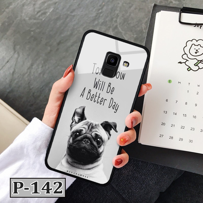 Ốp Samsung Galaxy J6 - lưng kính in hình 3D