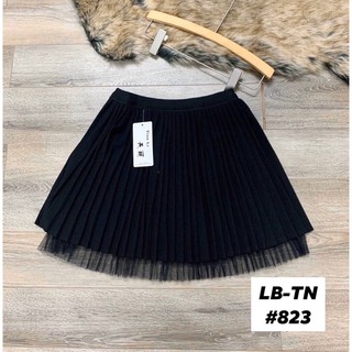 Chân váy xếp ly pha chân ren QC