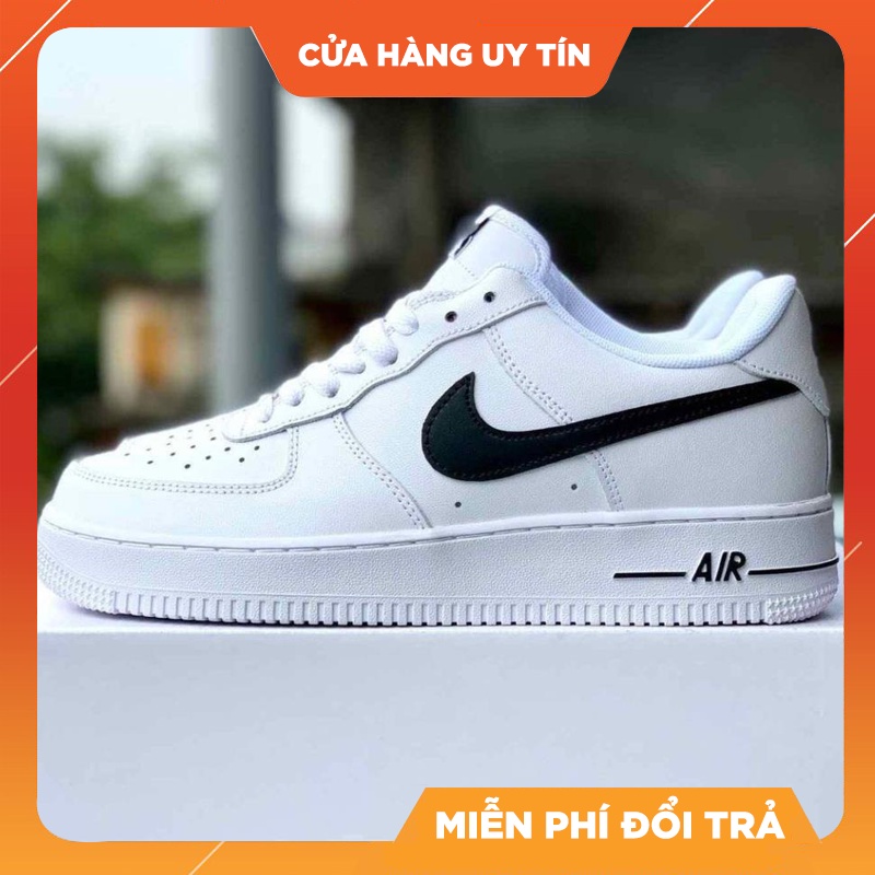 Giày 𝗔𝗙𝟭 𝗡𝗜𝗞𝗘_Trắng Đen Nam Nữ, Giày 𝗡𝗜𝗞𝗘_Air Force 1 All White black, AF1 móc đen, AF1, Full Box Bill