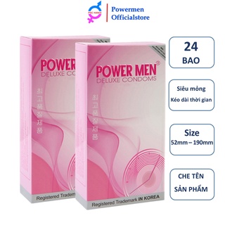 Combo 02 hộp bao cao su siêu mỏng siêu kéo dài thời gian power men super thin longer