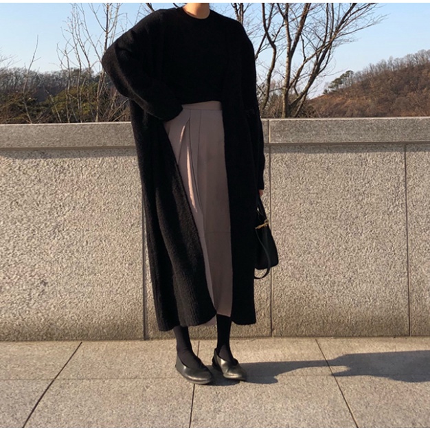 Áo khoác cardigan dáng dài qua gối thời trang phong cách châu âu thời trang thu đông cho nữ  | BigBuy360 - bigbuy360.vn