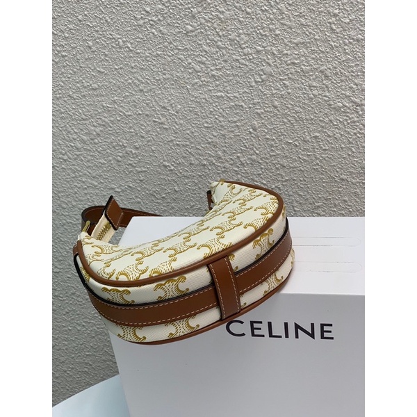 Túi đeo vai/ kẹp nách nữ thương hiệu thời trang cao cấp Celine chất liệu da thật nhập khẩu hoạ tiết logo