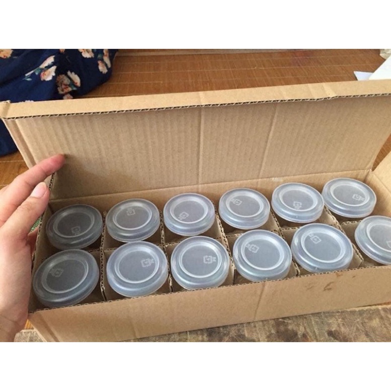 Set 12 hũ thuỷ tinh làm sữa chua dung tích 100ml in hình ngẫu nhiên | BigBuy360 - bigbuy360.vn
