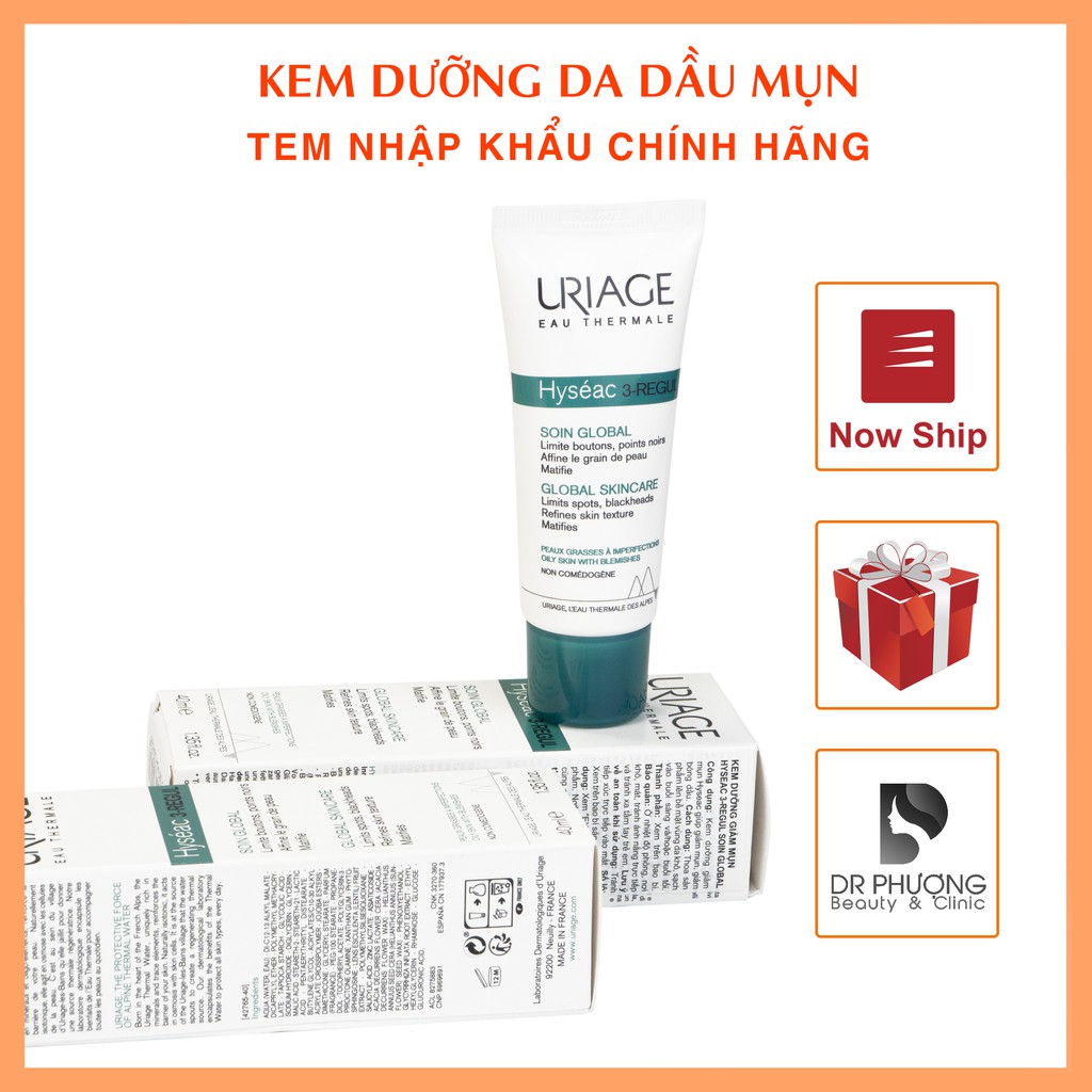 Kem dưỡng giảm mụn Uriage Hyseac 3 Regul Soin Global (40ml)