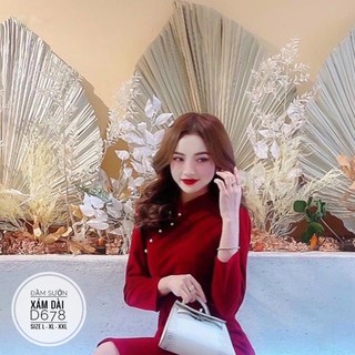 Bigsize Đầm sườn xám dài D678