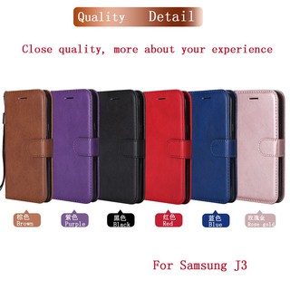 Bao da điện thoại màu trơn nắp lật cho samsung galaxy j3/j3 2016 j310