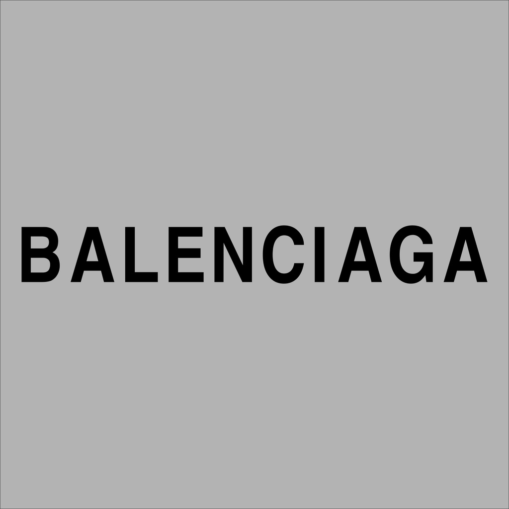 Hình ủi nhiệt - hình chữ BALENCIAGA in dọc thân áo