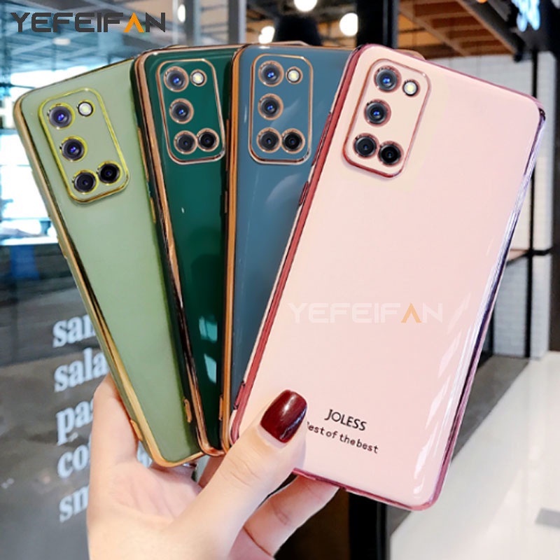 Ốp Điện Thoại Cho OPPO A76 Reno 7 6 6Z A74 5G A54 A55 A95 A16 Tpu Mềm Mạ Điện Chống Rơi Ốp