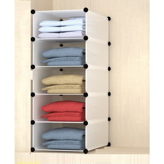 Kệ Nhựa Đa Năng Chia Ngăn Tủ 5 Ô Màu Trắng, Kiểu 1x5 - Bảo hành 1 năm