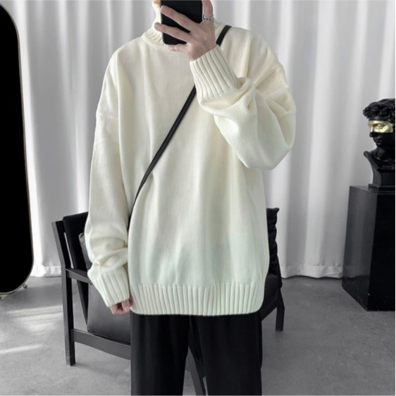 Áo len cổ lọ dáng rộng thiết kế mới thời trang theo phong cách hàn quốc cho nam simple ifashion thời trang nam cotton dày dặn