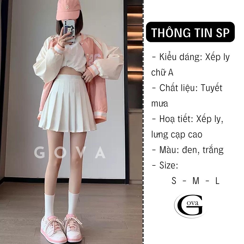 Chân Váy Tennis Xếp Ly Dáng Chữ A Lưng Cạp Cao (có quần lót trong )