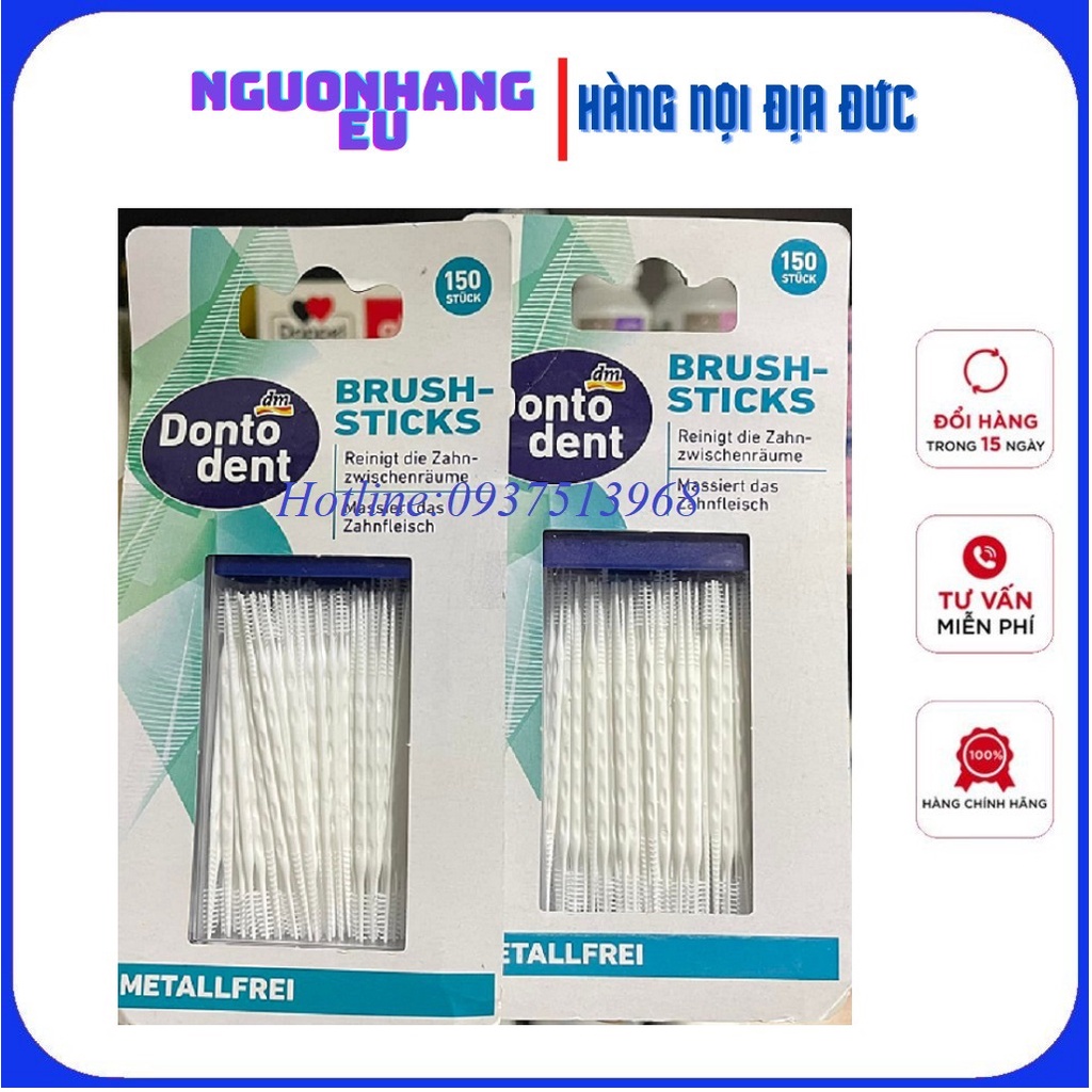 Tăm xỉa răng nha khoa 2 đầu Dontodent Đức 150c