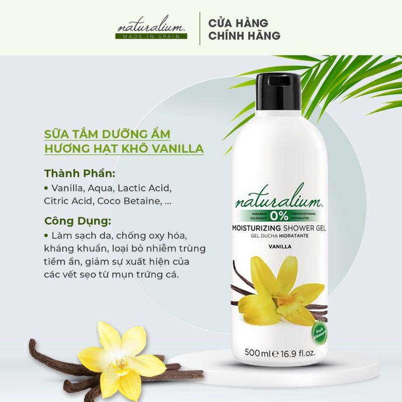 Sữa tắm Naturalium - Hương hoa Vani