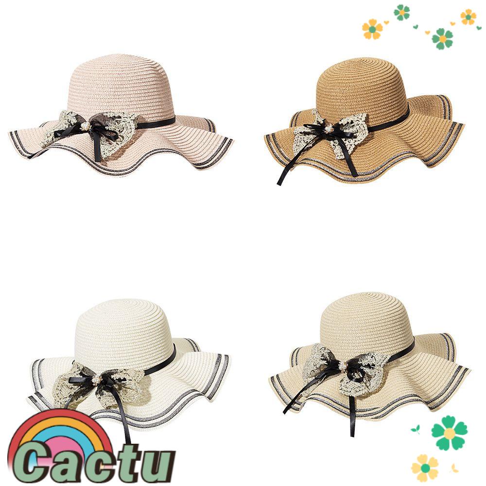 Nón Cối Rộng Vành Phối Nơ Thời Trang Đi Biển Cho Nữ