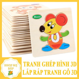 Lắp Ráp Tranh Ghép Gỗ 3D Nhiều Hình Ngộ Nghĩnh Cho Bé Phát Triển Trí Tuệ Và Sự Khéo Léo
