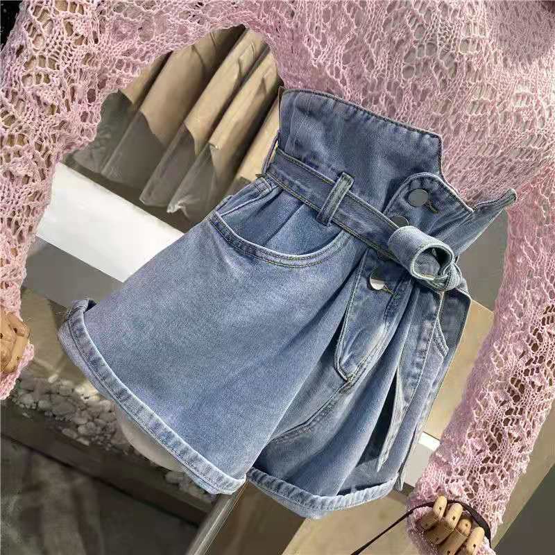 Quần Short Denim Lưng Cao Ống Rộng Thiết Kế Độc Đáo Thời Trang Cho Nữ 12 | BigBuy360 - bigbuy360.vn