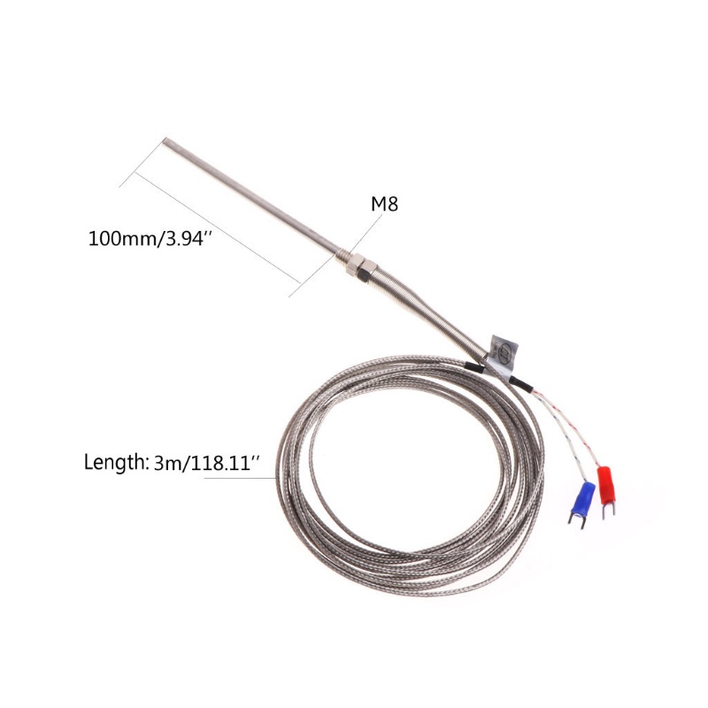 Cặp Cảm Biến Nhiệt M8 3m / 10ft 100mm