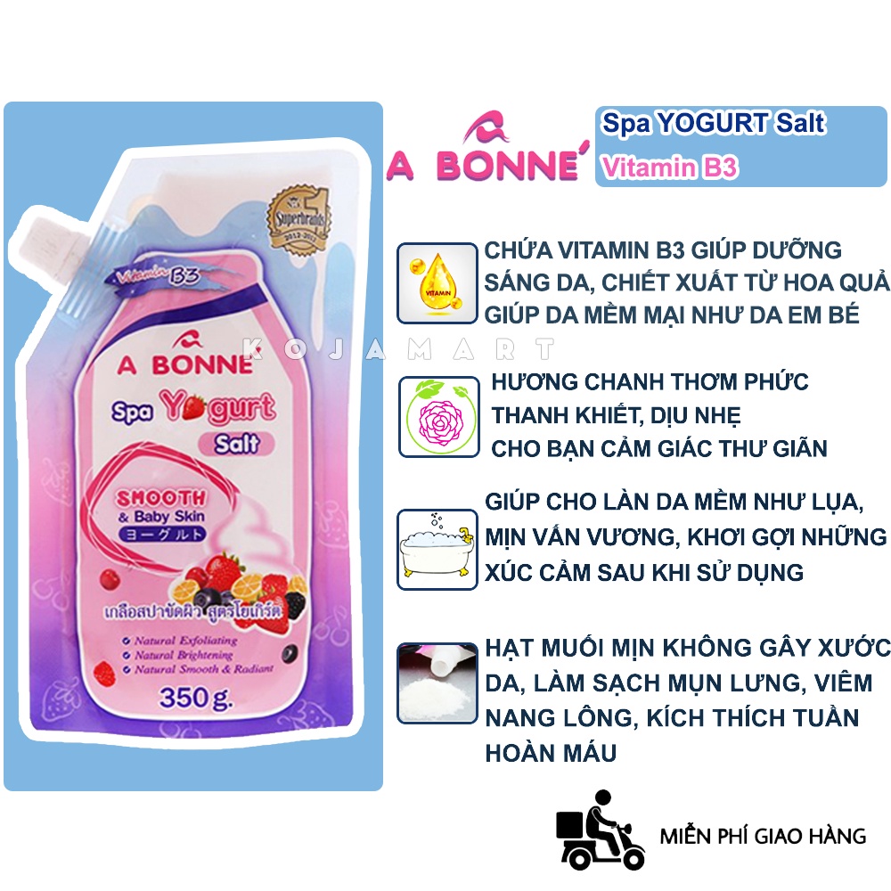 Muối Tắm Sữa Chua Tẩy Tế Bào Chết A Bonne Spa Milk Salt Thái Lan 350gr