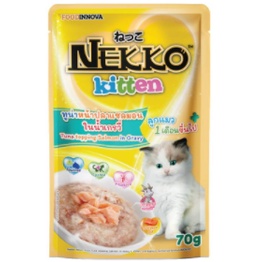 Nekko Kitten - GRAVY - Tuna topping Salmon - 70gr