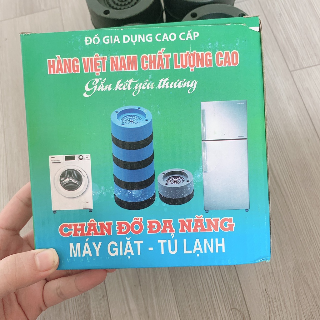 Bộ 4 chân kê máy giặt chống rung, chân đế tủ lạnh, giá đỡ nâng chiều cao đa năng