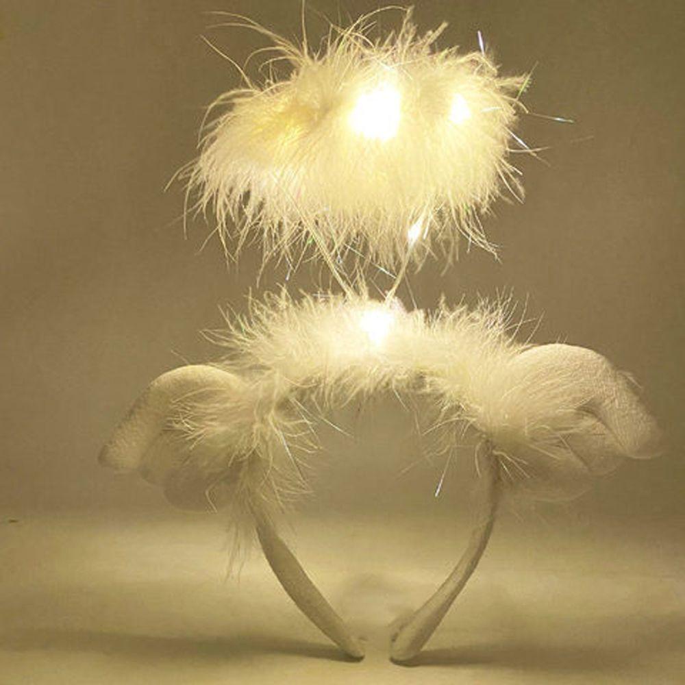 Băng Đô Cài Tóc Bằng Vải Bông Chống Trượt Có Đèn Dành Cho Nữ