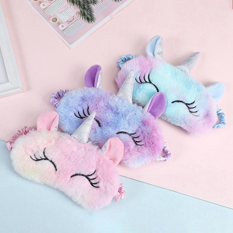 Mặt nạ che mắt khi ngủ thiết kế hình ngựa một sừng dễ thương cho bé gái | BigBuy360 - bigbuy360.vn