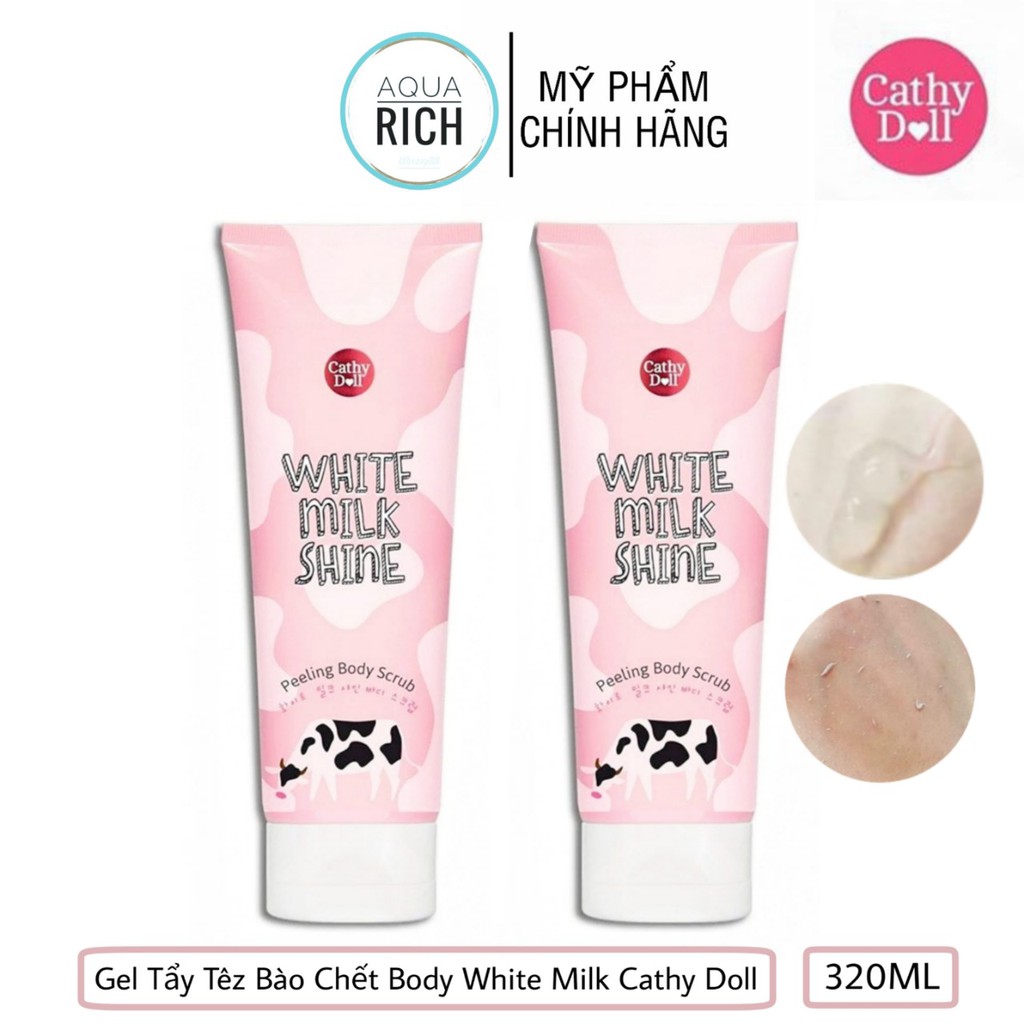 Tẩy Tế Bào Chết Toàn Thân Cathy Doll White Milk Shine Peeling Body Scrub 320ML