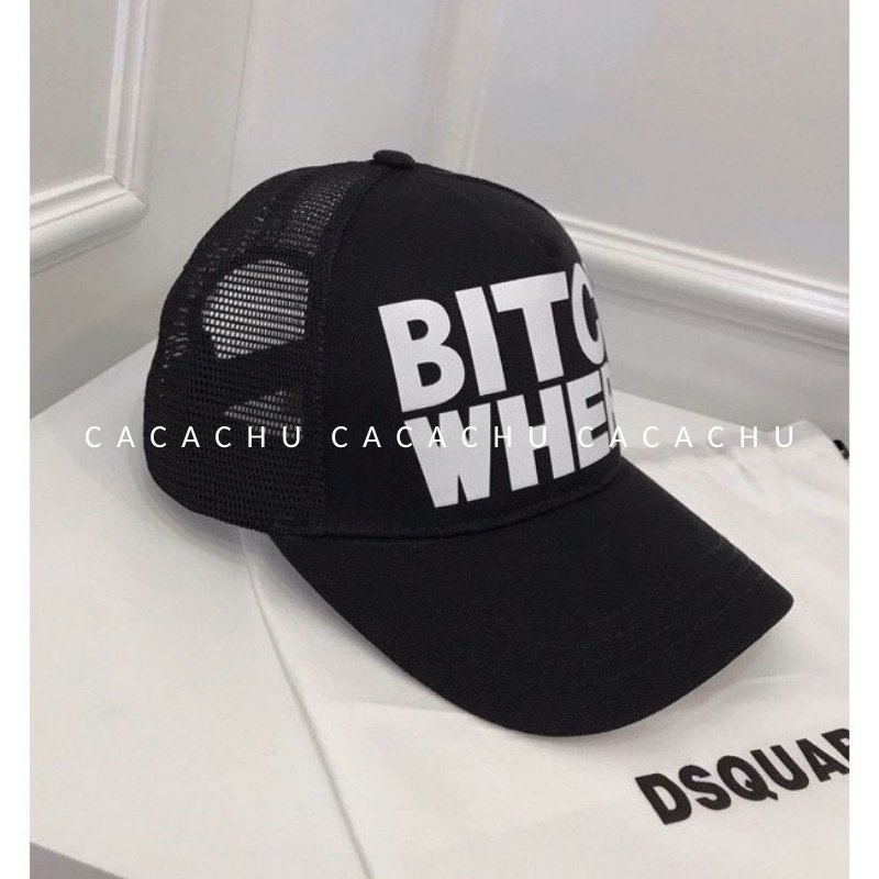 Mũ lưỡi trai - Nón kết nam nữ unisex chữ Bitch Where sườn phối lưới siêu thoáng mát CACACHU M05