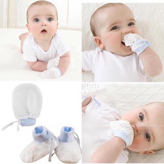 Minchun123:set bao tay bao chân bé sơ sinh CHỐNG ĐỔ MỒ HÔI  thoáng mát , đồ dùng cho bé sơ sinh