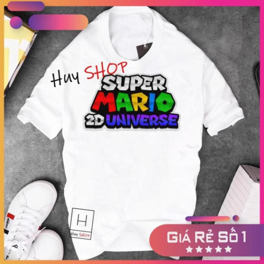 Áo thun Mario Cute dễ thương - Áo thun Hàn Quốc Unisex - Áo thun tay lỡ - Áo thun cặp đôi - Áo thun Hàn Quốc 052