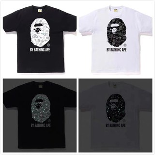Áo thun Abathing Ape Head Galaxy, Tee Bape khỉ Galaxy, 100% Cotton, 2 màu đen, trắng BapeVN