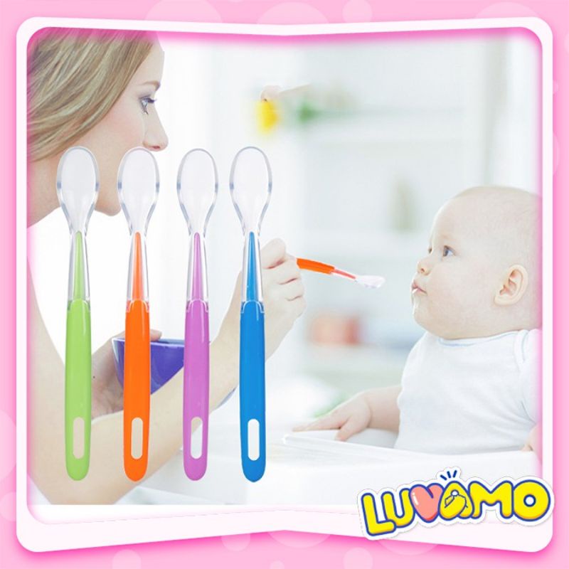 Thìa Ăn Dặm Silicon Sâu Lòng Siêu Mềm An Toàn Cho Bé