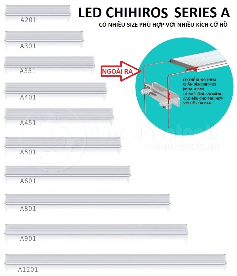 Đèn LED CHIHIROS Series A301 | A401 | A501 | A601 - Đèn LED Cao Cấp Chuyên Dụng Cho Bể Thuỷ Sinh
