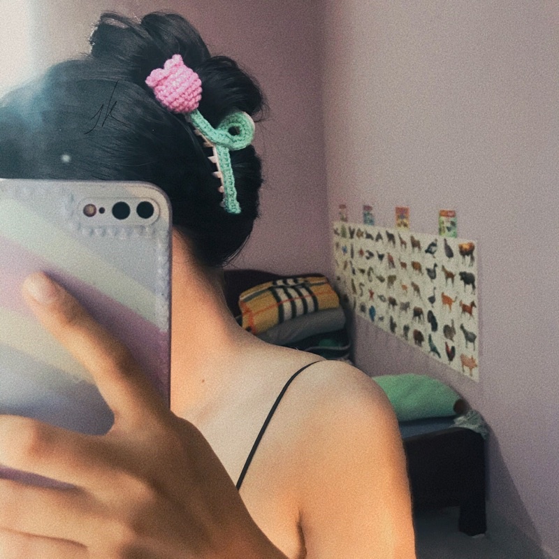 Kẹp tóc hoa len Hàn Quốc hàng thủ công🌻🌻🌻
